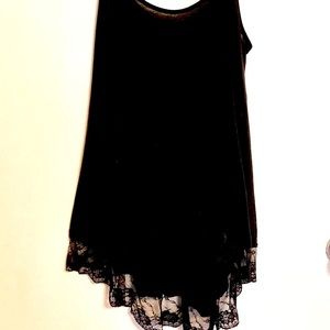 EXPRESS HI-LO TANK W/ LACE HEM-size XS